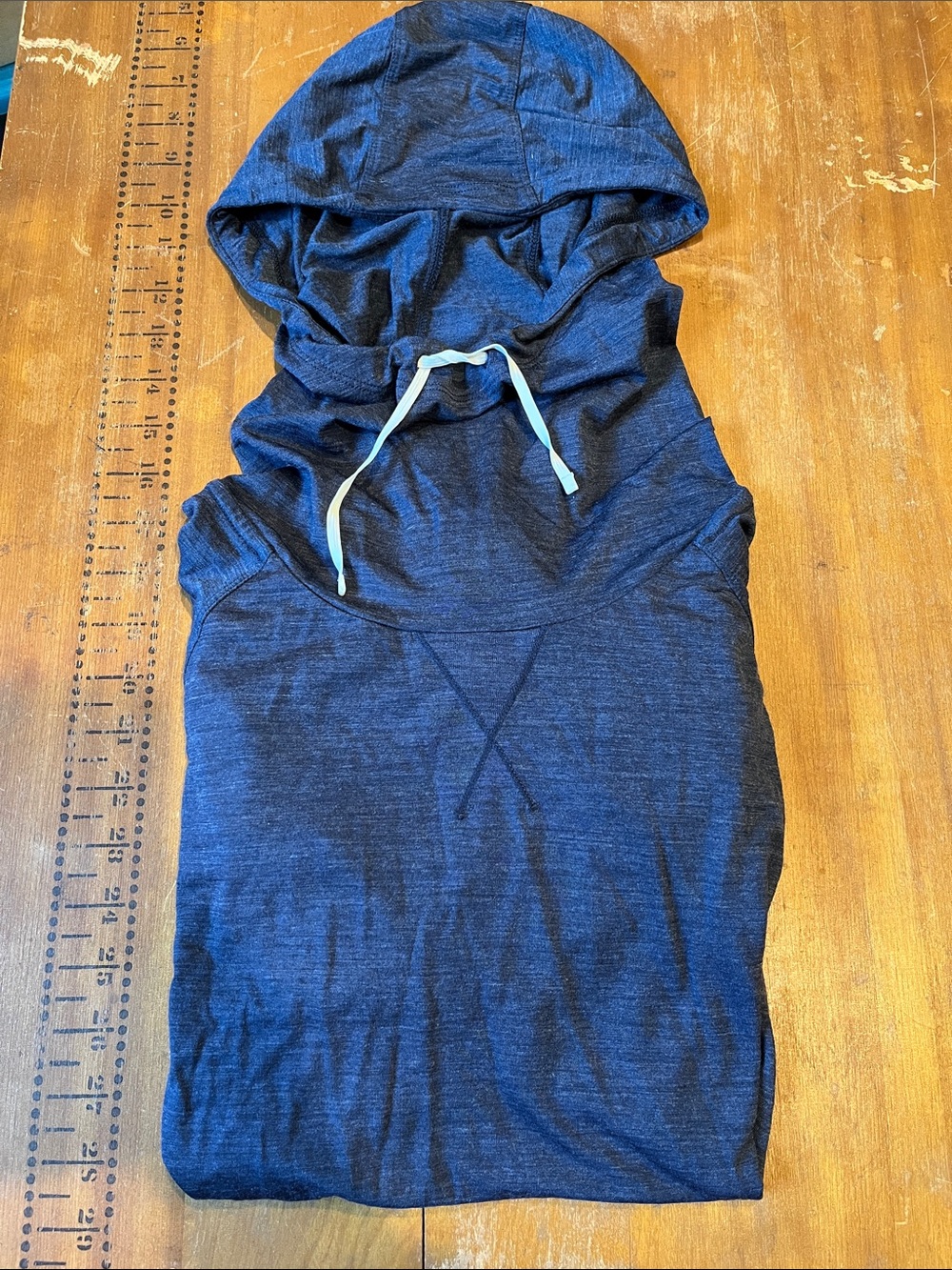 ICEBREAKER Women’s S Navy Heather Crewneck Hoodie Merino Wool Cool-lite